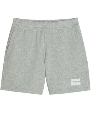 Givenchy Logo Cotton Shorts - Grey