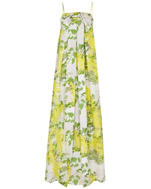 BERNADETTE Estelle Floral-print Satin Gown - Yellow