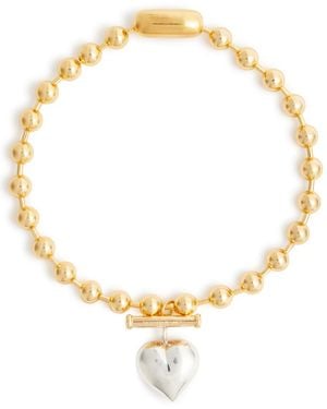 Timeless Pearly Heart 24kt Gold-plated Beaded Necklace - Metallic