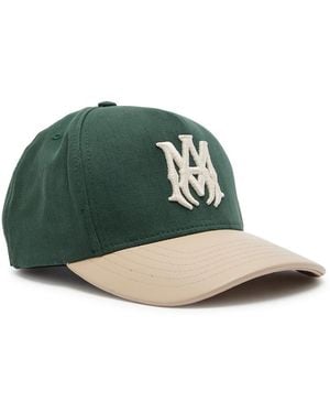 Amiri Bicolor Corduroy Cap - Green