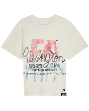 RIVINGTON roi Rebis Leaders Printed Cotton T-Shirt - White