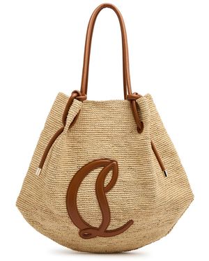 Christian Louboutin By My Side Raffia Beach Tote - Natural