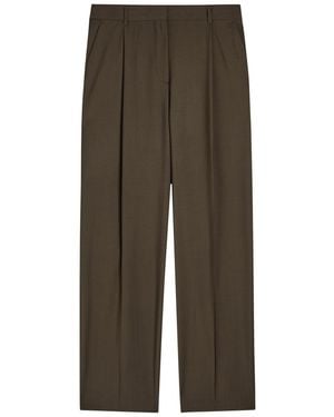 TOTEME Straight-Leg Wool Pants - Green
