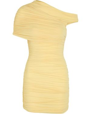 Ronny Kobo Cicilia Ruched Stretch-Jersey Mini Dress - Yellow