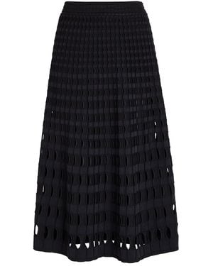Jonathan Simkhai Drue Textured Cut-Out Knit Midi Skirt - Black