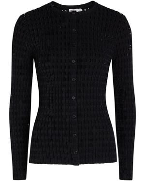 Jonathan Simkhai Mabel Textured Cut-Out Knit Top - Black