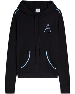 AN-Y1 H Vita Fine-Knit Hooded Cashmere Jumper - Black