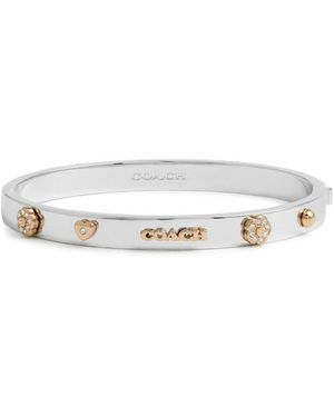 COACH Logo Embellished Bracelet - White