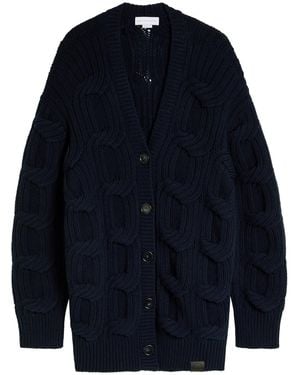 Stella McCartney Cable-Knit Wool Cardigan - Blue