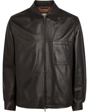Tod's Leather Overshirt - Black