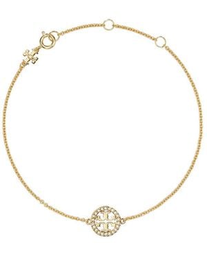 Tory Burch Icon 18K Pavé Chain Bracelet - Metallic