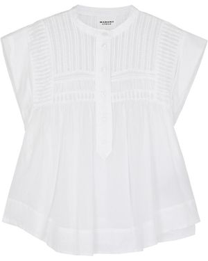 Isabel Marant Leaza Cotton Blouse - White