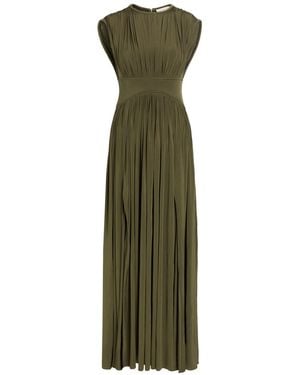 Zimmermann Luna Gathered Stretch-Jersey Maxi Dress - Green