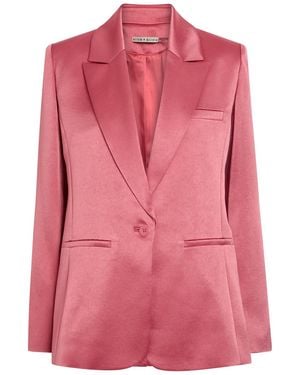 Alice + Olivia Billie Satin Blazer - Pink