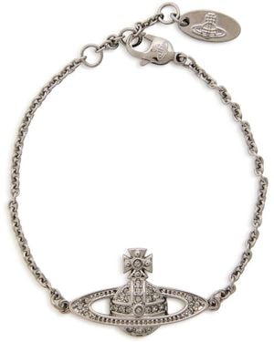Vivienne Westwood Mini Bas Relief Orb Bracelet - White