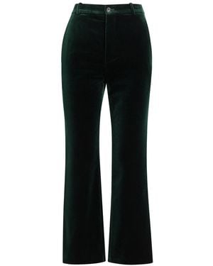 Saint Laurent Straight-Leg Velvet Trousers - Black