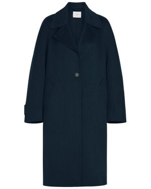 JOSEPH Franco Double-Breasted Wool-Blend Coat - Blue