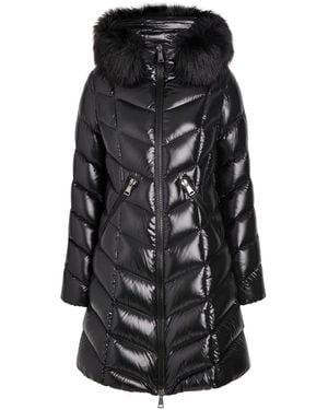 Moncler Fulmarus Quilted Glossed Shell Coat - Black