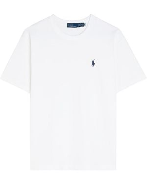 Polo Ralph Lauren Logo-Embroidered Cotton T-Shirt - White