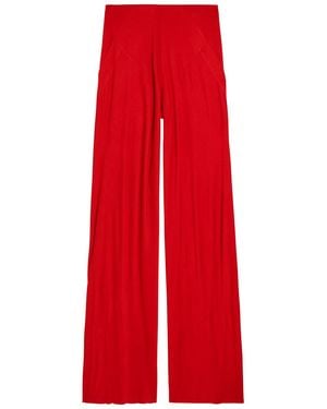 Rick Owens Bias Fine-Knit Trousers - Red