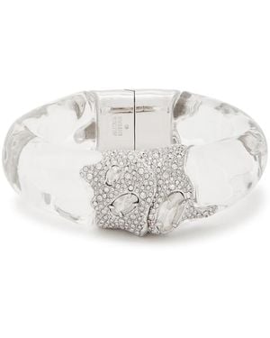 Alexis Silverlake Lucite Pavé Rhodium-Plated Bracelet - White