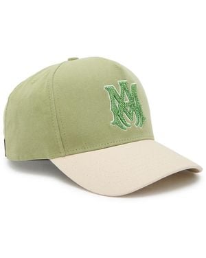 Amiri Embellished Ma Logo-Appliquéd Canvas Cap - Green