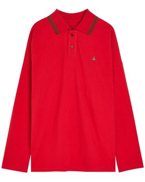 Vivienne Westwood Oversized Piqué Cotton Polo Shirt - Red