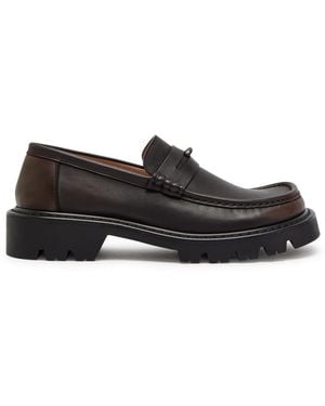 Loewe Sierra Leather Platform Loafers - Black