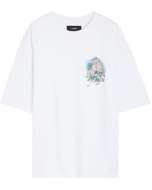 Amiri Hotel Printed Cotton T-Shirt - White