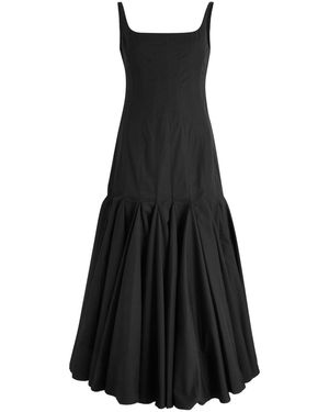 Jacquemus Le Robe Agave Cotton-Poplin Midi Dress - Black