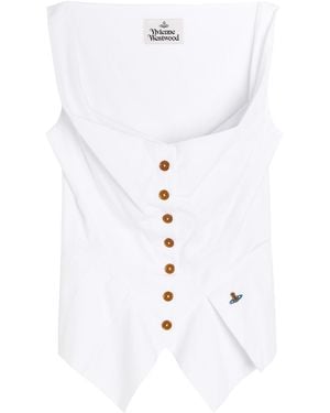 Vivienne Westwood Monday Darted Cotton Top - White