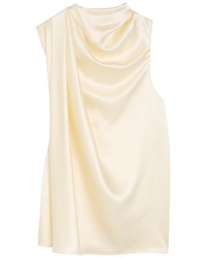 Heirlome Kate Draped Silk Top - Natural