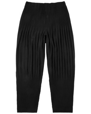 Homme Plissé Issey Miyake Pleated Cropped Trousers - Blue