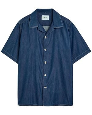 NN07 Julio Cotton Shirt - Blue