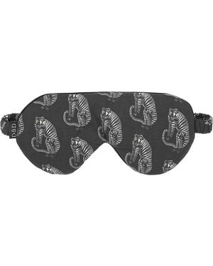 Desmond & Dempsey Sansindo Printed Cotton Eye Mask, Eye Mask - Grey