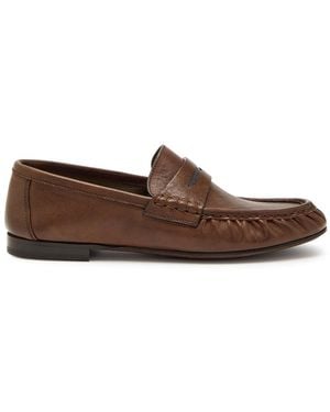 Brunello Cucinelli Leather Loafers - Brown