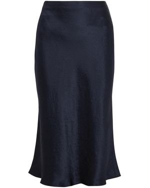 Vince Hammered Satin Skirt - Blue