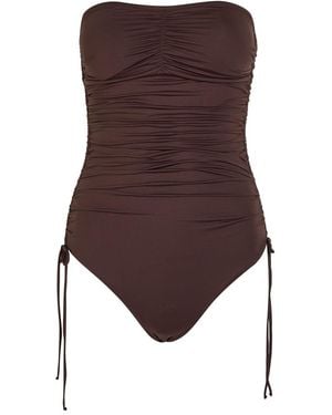 Melissa Odabash Sydney Ruched Swimsuit - Brown