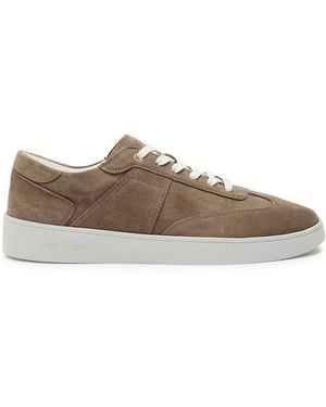 Jude Llow Pierre Panelled Suede Trainers - Brown