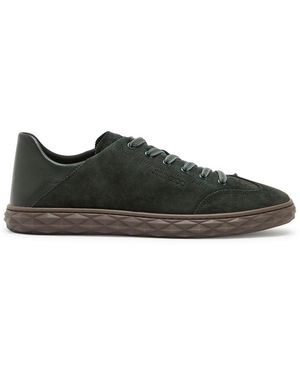 Jimmy Choo Diamond Flex Suede Trainers - Black