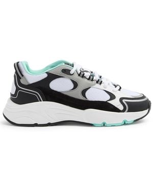 Cleens Pulse Runner Panelled Mesh Trainers - White