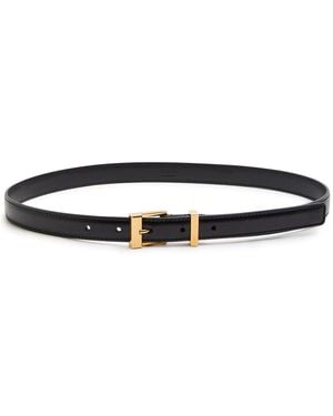 KHAITE Manhattan Leather Belt - Black
