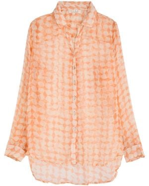 Cloe Cassandro Elodie Printed Silk-Georgette Shirt - Pink