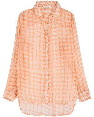 Cloe Cassandro Elodie Printed Silk-Georgette Shirt - Pink
