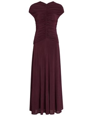 TOVE Avita Ruched Stretch-Jersey Midi Dress - Purple