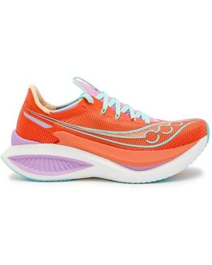 Saucony Endorphin Pro 5 Paneled Mesh Sneakers - Red