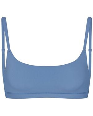 Skims Stretch-Jersey Scoop Bralette - Blue