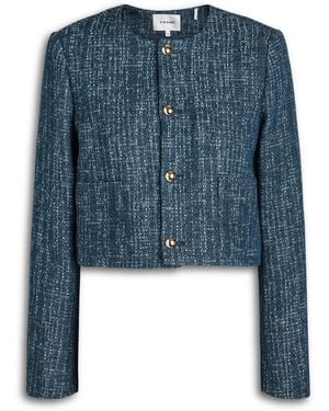 FRAME The Tweed Jacket - Blue