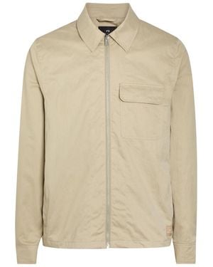 Paul Smith Brushed Poplin Harrington Jacket - Natural