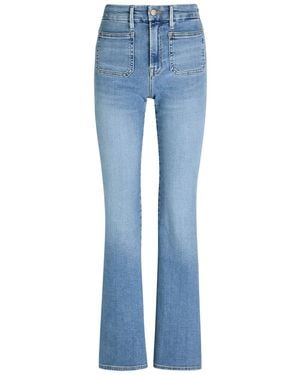 GOOD AMERICAN Good Legs Flared-Leg Jeans - Blue